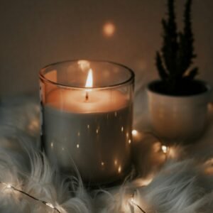 Golden Beeswax Candle